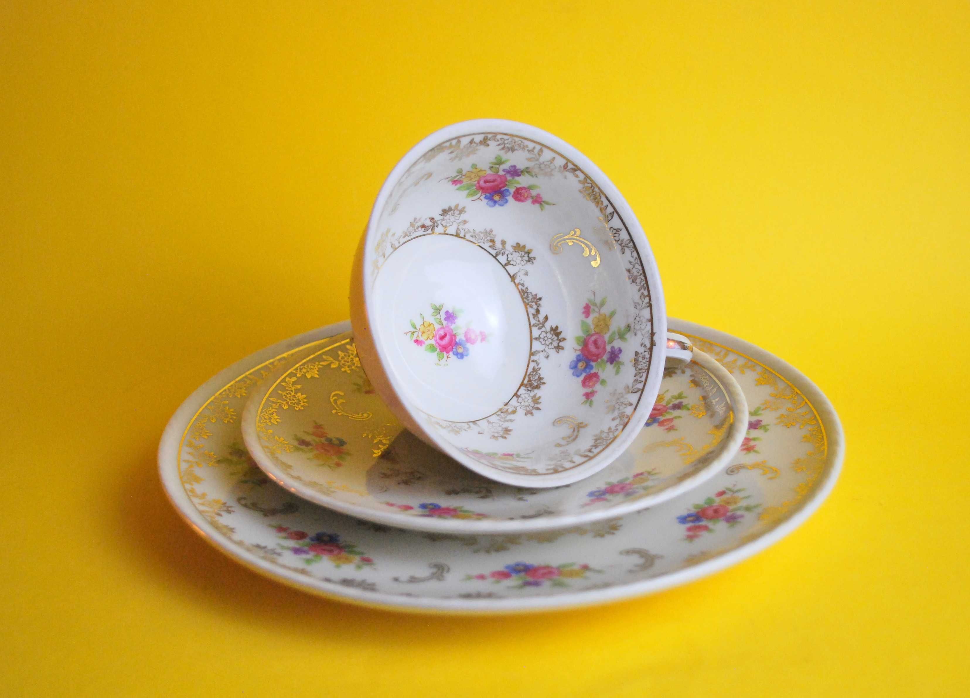 Trio Filiżanka bawaria porcelana retro vintage