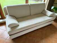 Sofa kanapa rozkładana kremowa
