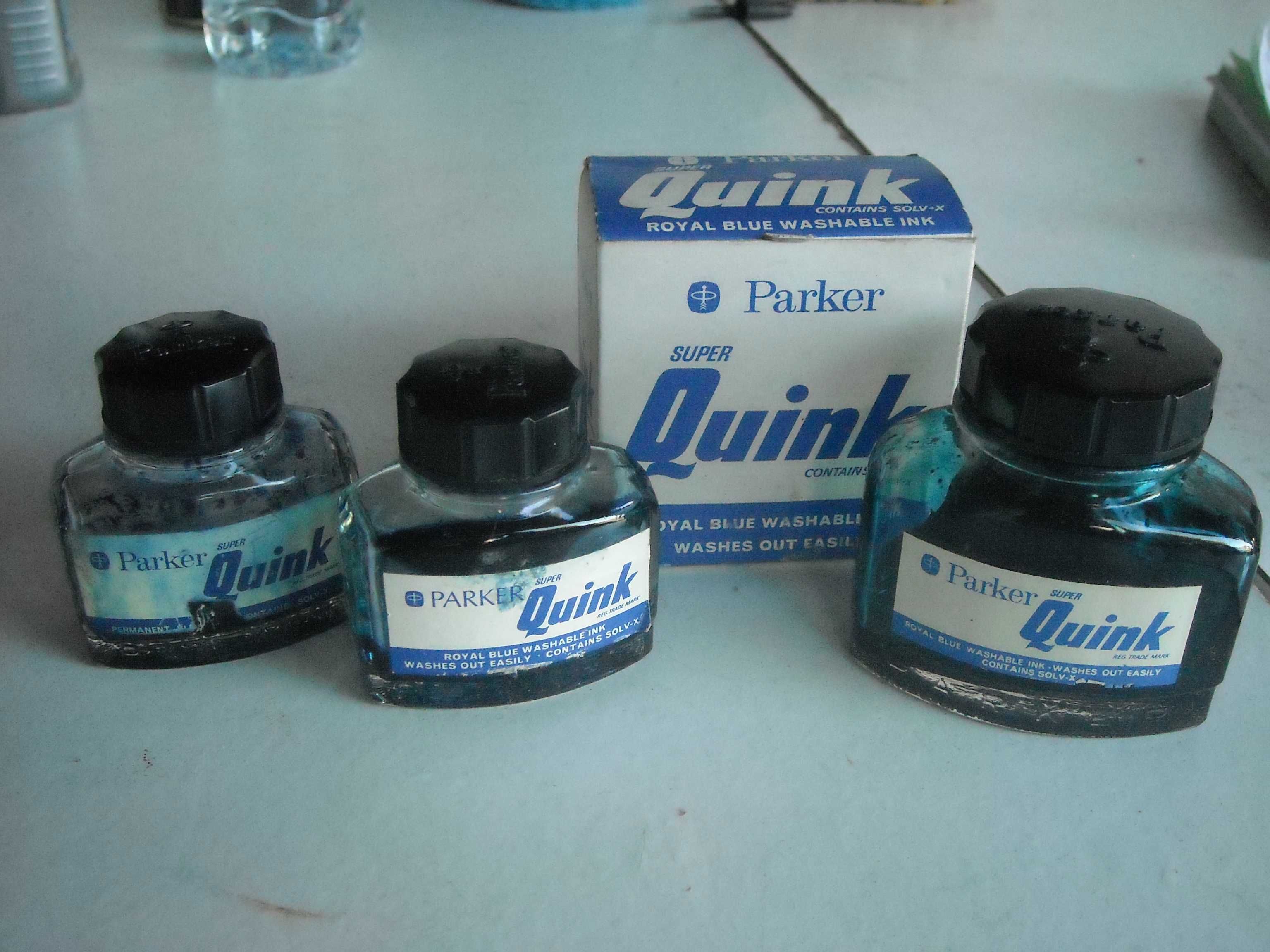 Tinta tinteiros antigos Parker Super Quink