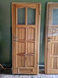 Drzwi łazienkowe drewniane SOSNOWE 70