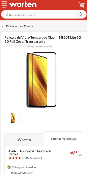 OFERTA PORTES Pack 2 películas protetoras de ecrã 6,67 polegadas Xiaom