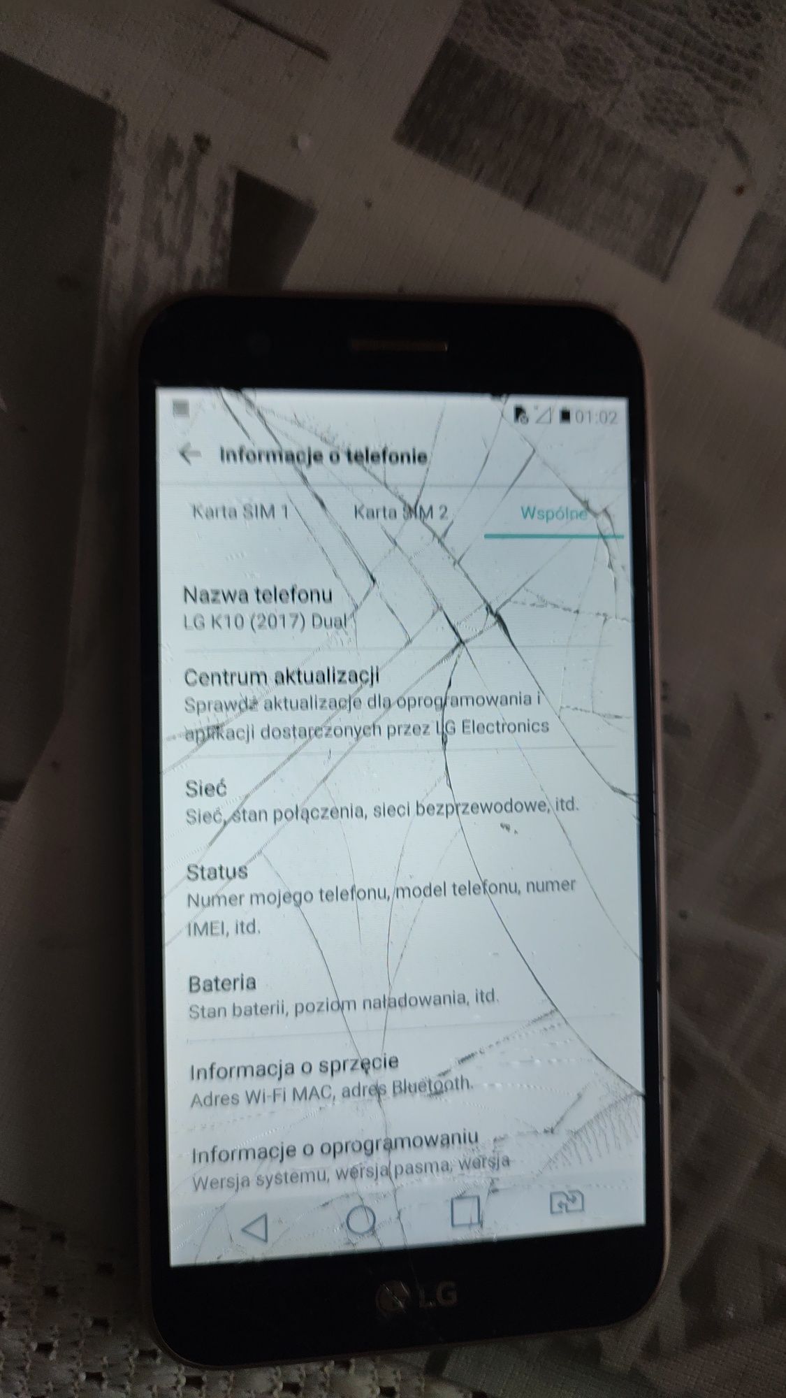 Lg k10 uszkodzony