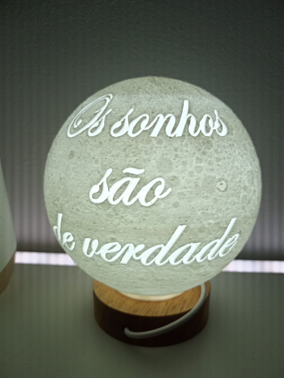 Candeeiro lua personalizado personalizável artesanal