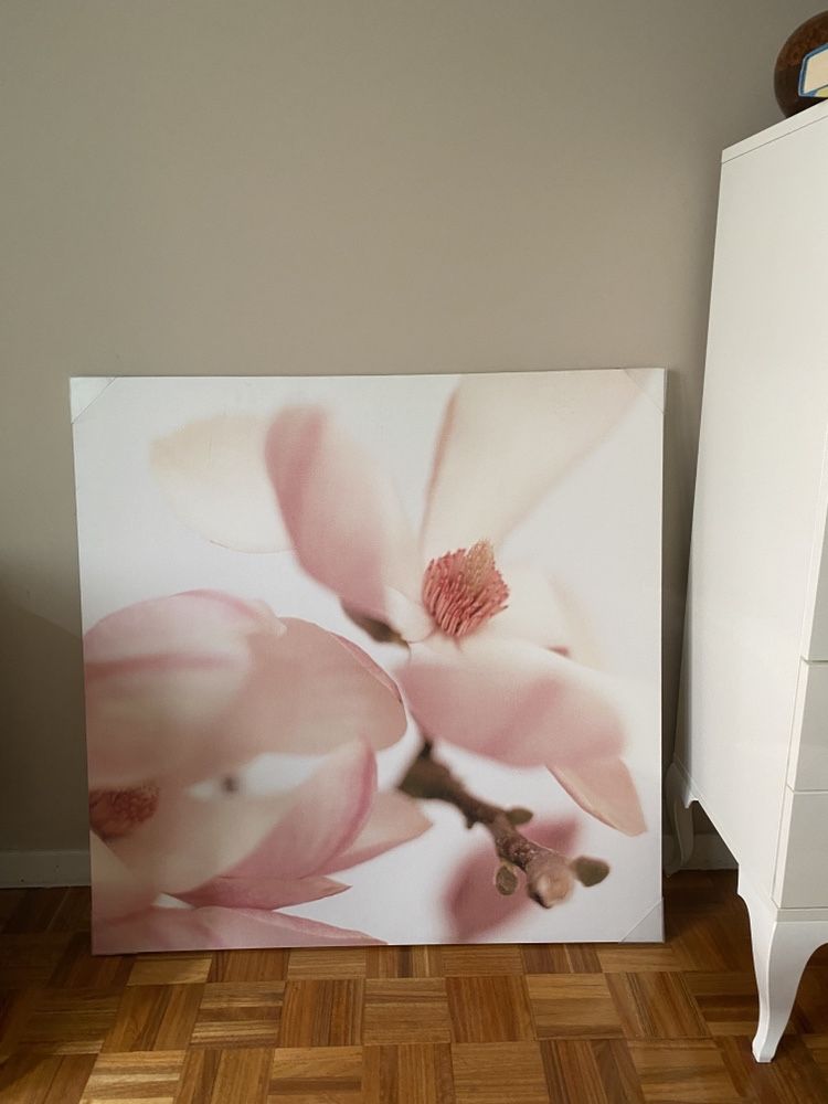 Quadro tela com orquídea novo