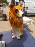 Linda estatueta de porcelana vintage para cachorro COLLIE