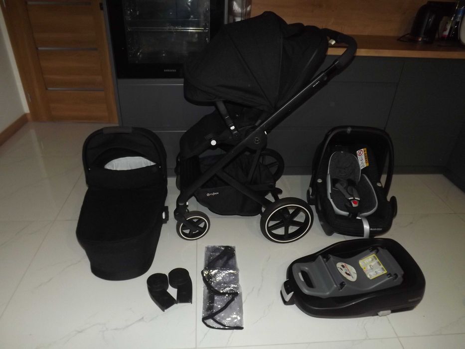 Cybex balios s lux Deep Black +Baza maxi cosi Cudowny zestaw