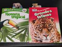 Livro mundo fantástico do McDonald's floresta tropical/grandes felinos