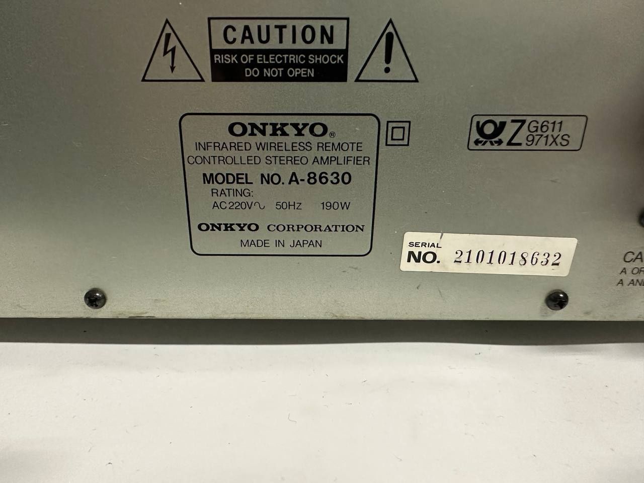 Wzmacniacz stereo Onkyo A-8630, 2*120 Watt,  Japan