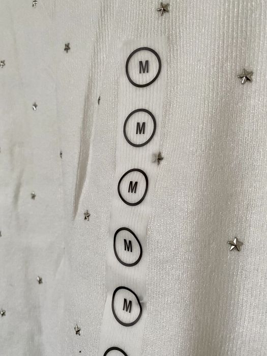 Нова нарядна кофта в рубчик біла молочна светр кофточка жіноча