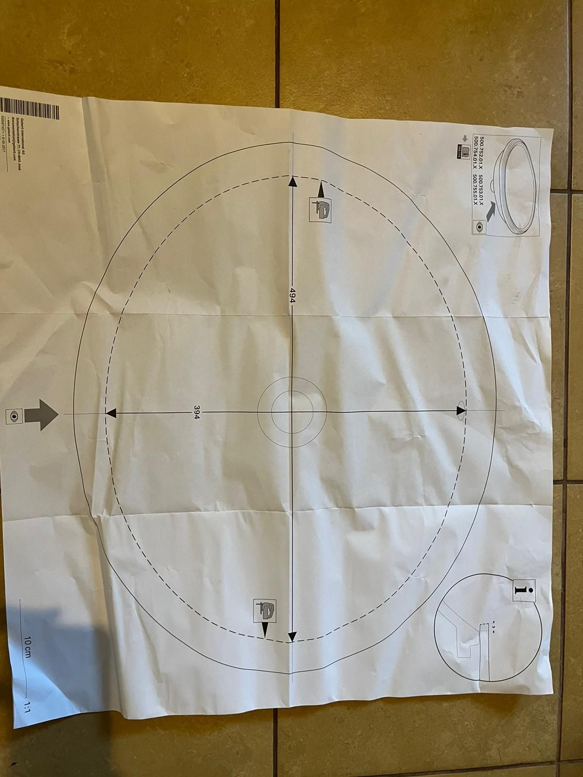 Umywalka podblatowa Koło VariForm 50 cm