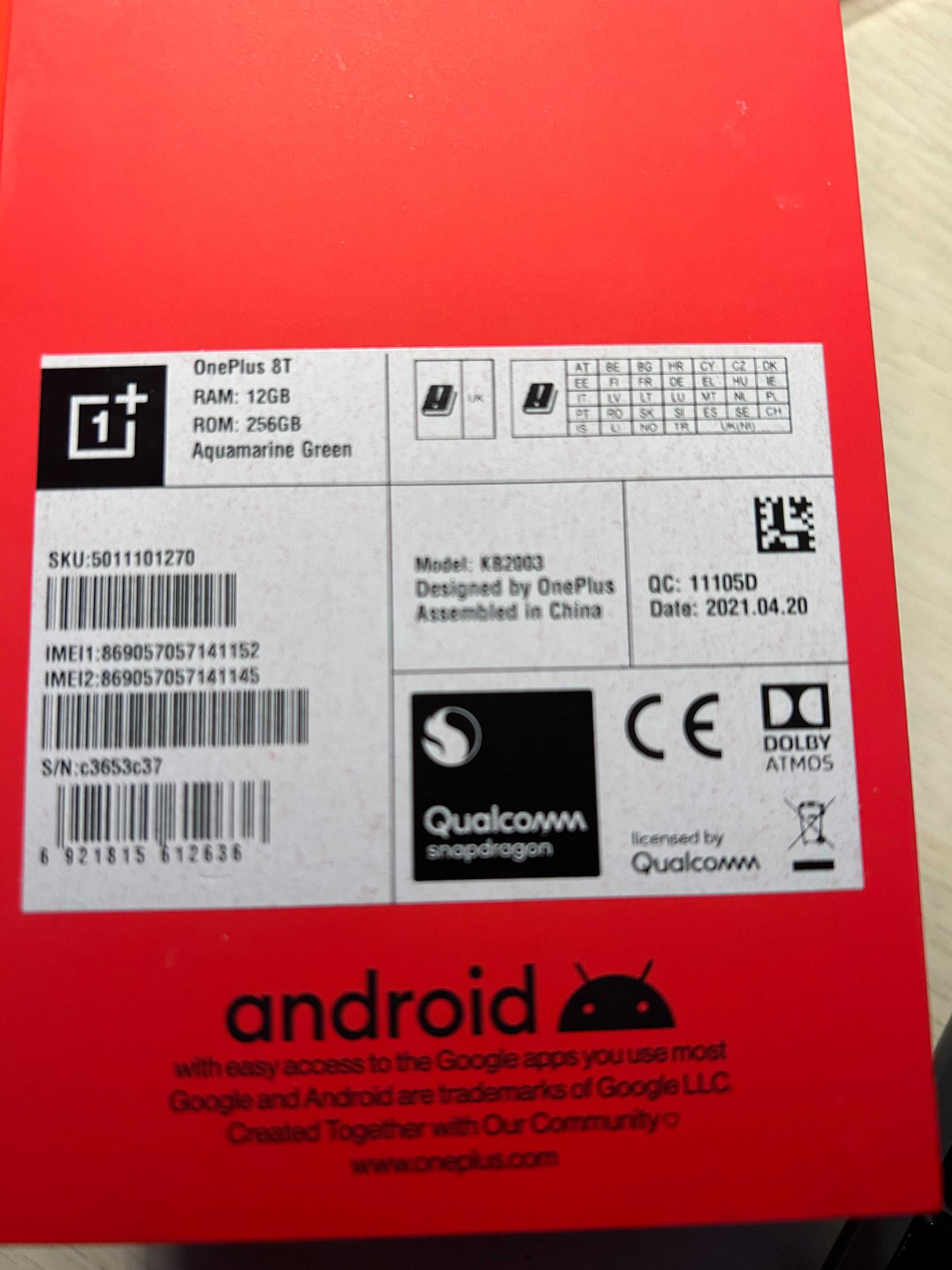 Telefon / Smartfon OnePlus 8T, 12/256GB, 5G zielony, stan bardzo dobry