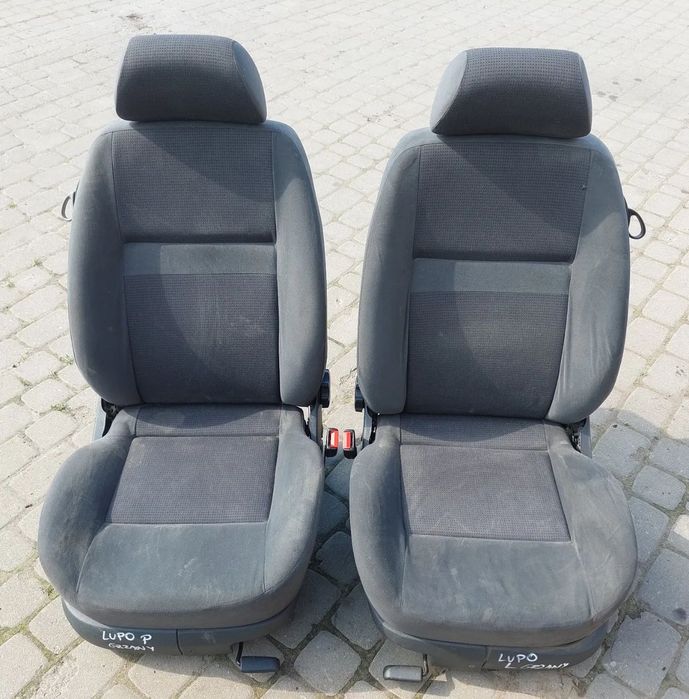 FOTEL PRZÓD PRAWY LEWY GRZANY WELUR VW LUPO