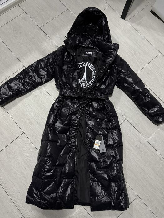 Пуховик куртка жіноча karl lagerfeld чорна