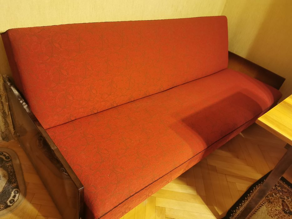 Kanapa, wersalka, sofa rozkładana z funkcją spania, PRL