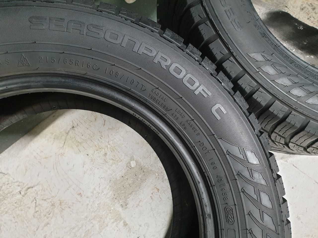 Dwie Opony całoroczne 215/65R16C 6,8mm Nokian Seasonproof C 2022r