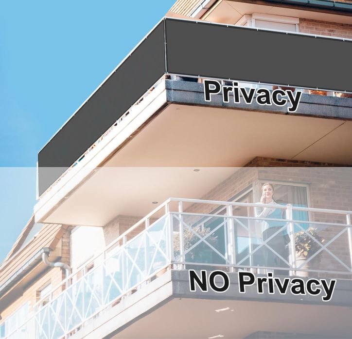 Sunnylaxx Osłona Balkonowa 90x300 cm Antracyt PES