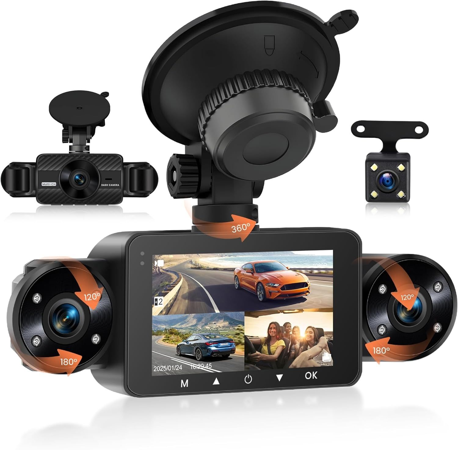 Dashcam 4 Canais 360° – Proteção Completa para o Seu Veículo