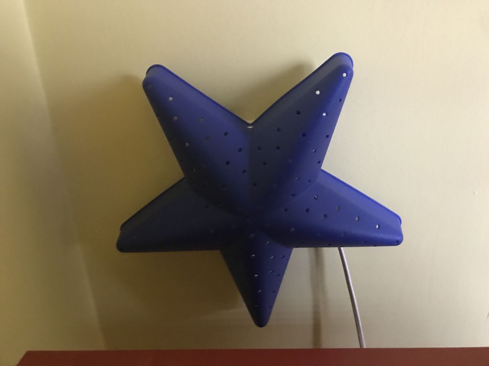 Ikea lampka dziecieca granatowa gwiazdka