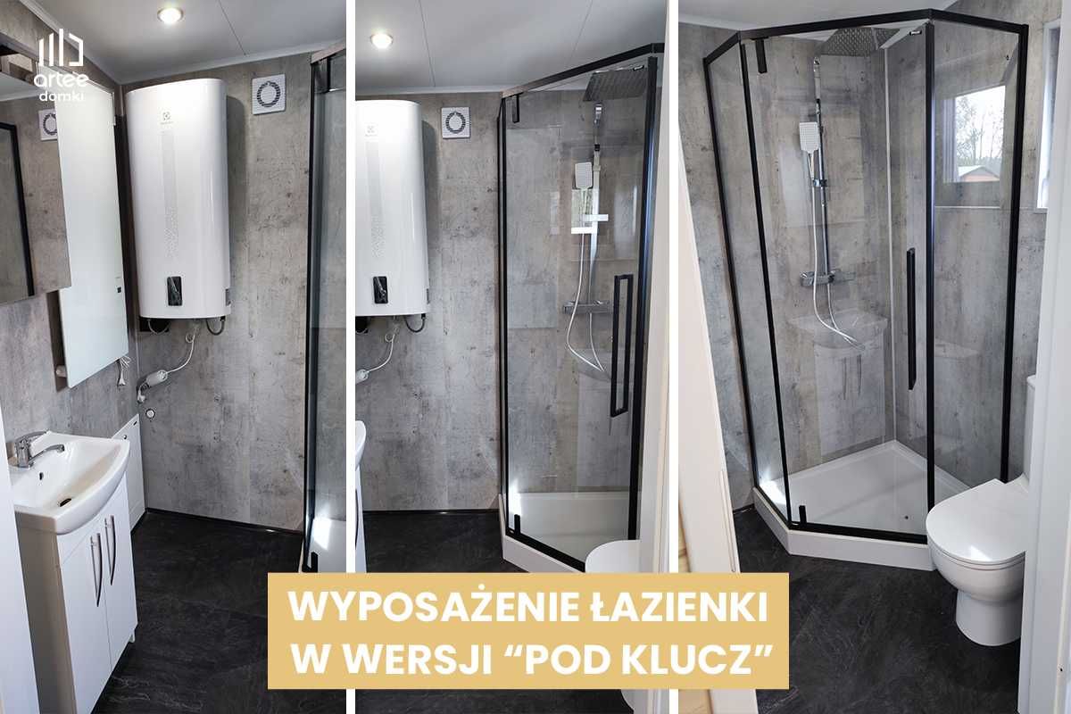 Domek modułowy, całoroczny, drewniany, domek na zgłoszenie 35 m2
