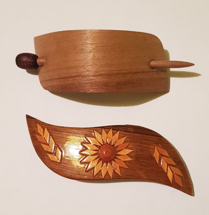 Деревянные заколки закарпатских мастеров