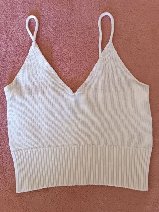 top branco de malha