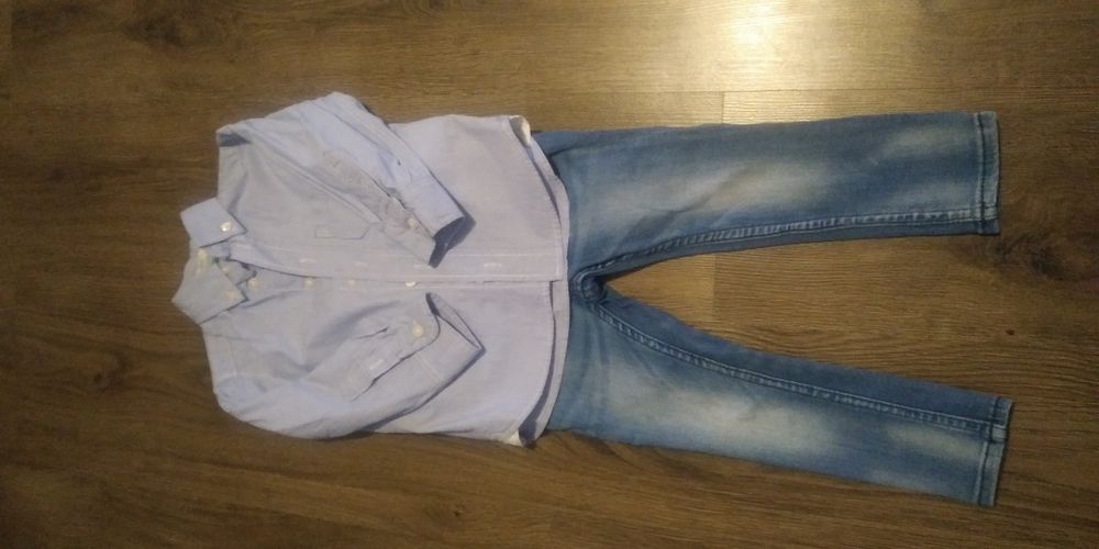 Koszula H&M i C&A oraz spodnie jeansowe rurki