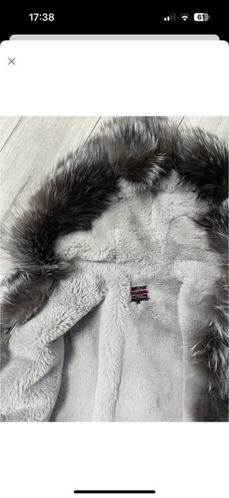 Зимова джинсова парка куртка на меху