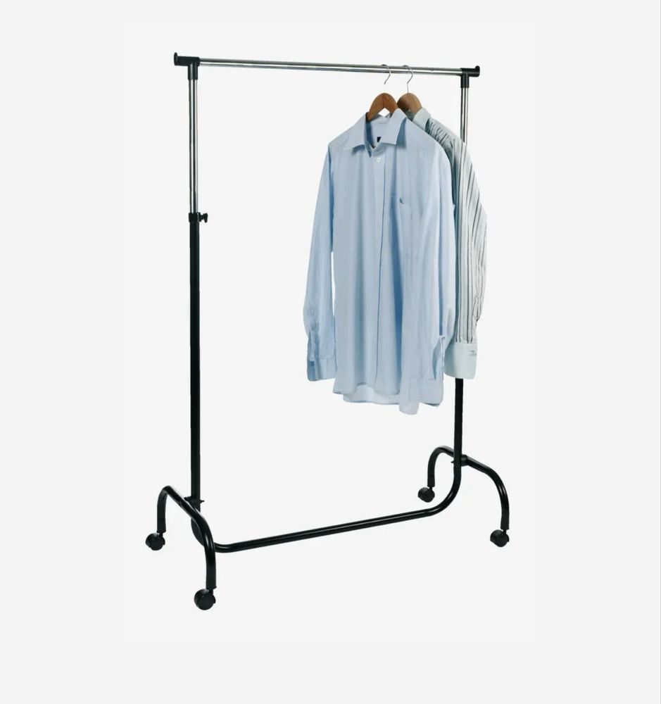 Suporte para roupa preto/cromado
