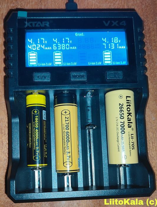 Акумулятор LiitoKala 18650 21700 AA AAA Крона King 4000/6000 mAh