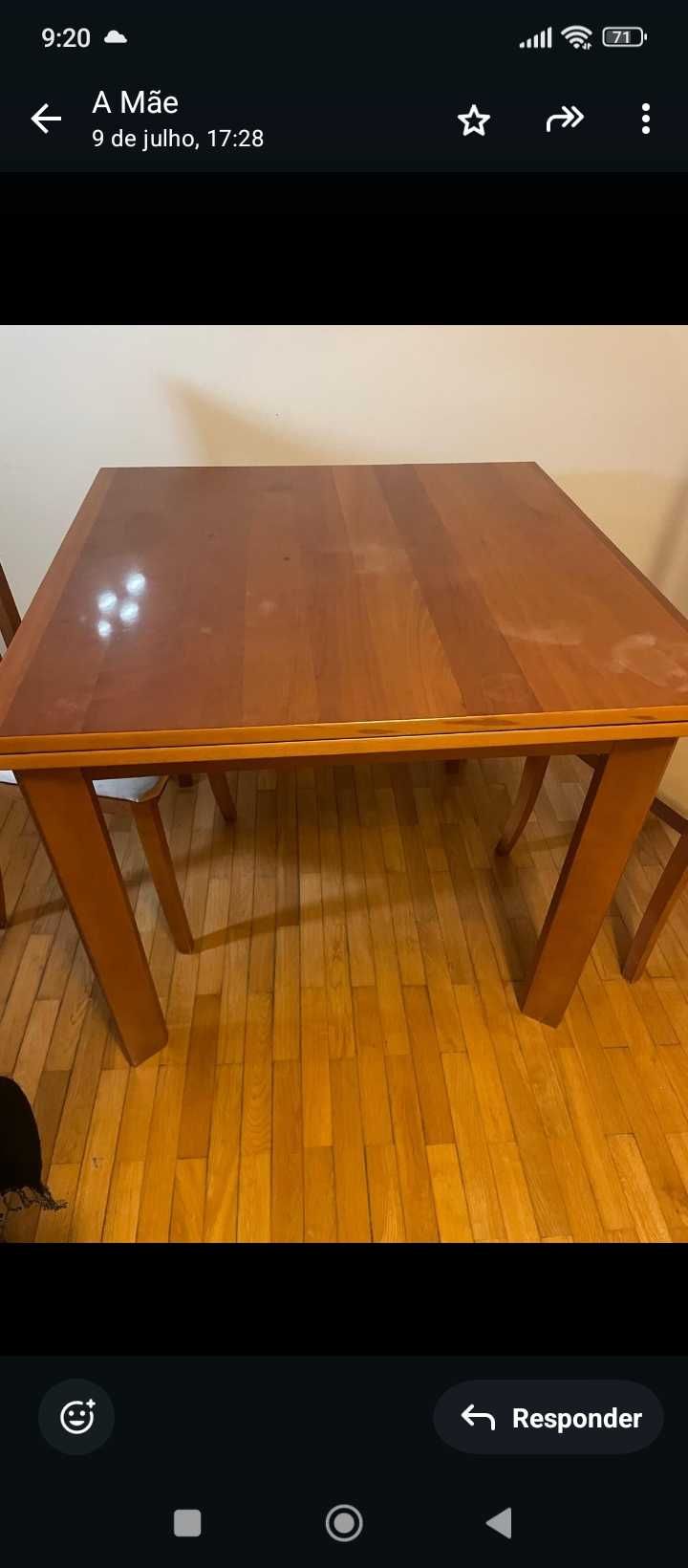 Mesa de jantar boa madeira