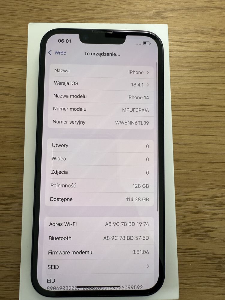Iphone 14 128GB Bateria 89% Etui Gratis Gwarancja!