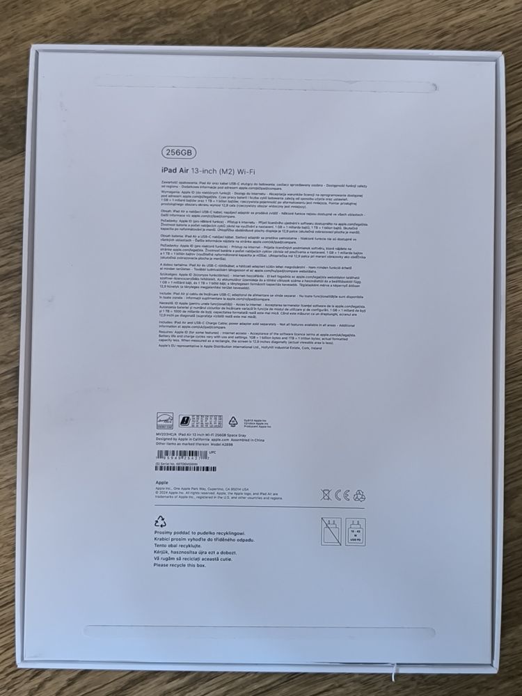 IPad Air 2024 M2 13”/256GB  Gwarancja