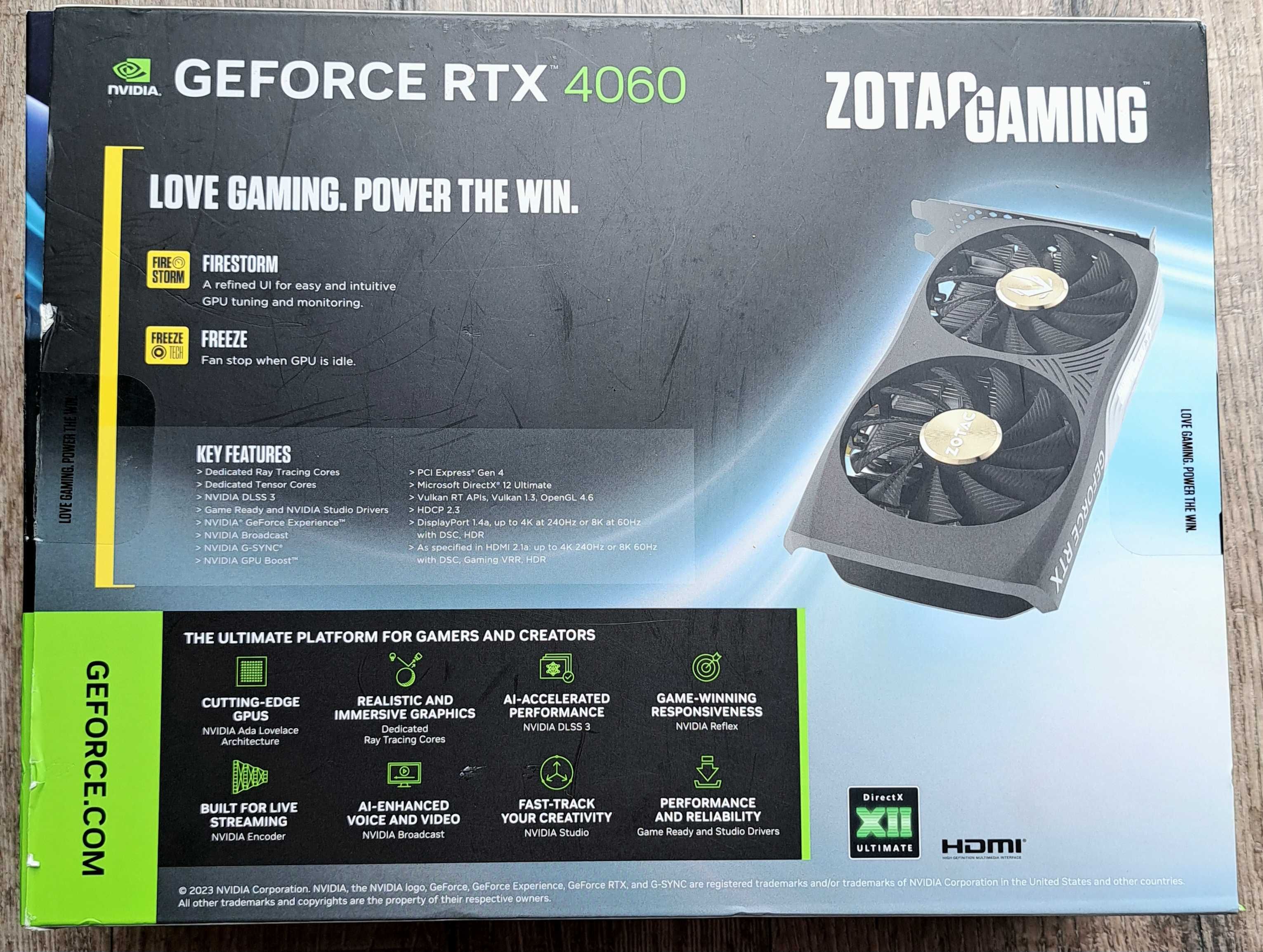 Karta graficzna RTX 4060 ZOTAC twin edge OC