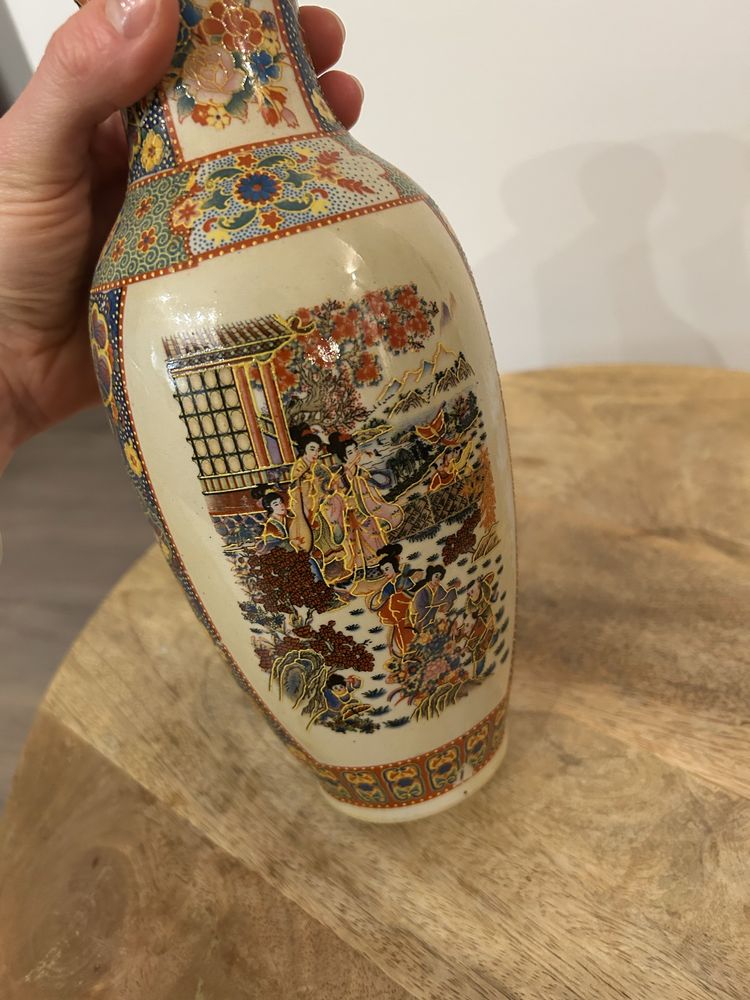Wazon amfora chinski japonski vintage malowany