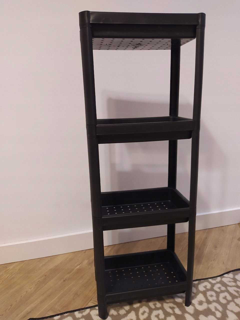 NOWY Regał IKEA VESKEN Czarny 36x23x100cm Do Łazienki