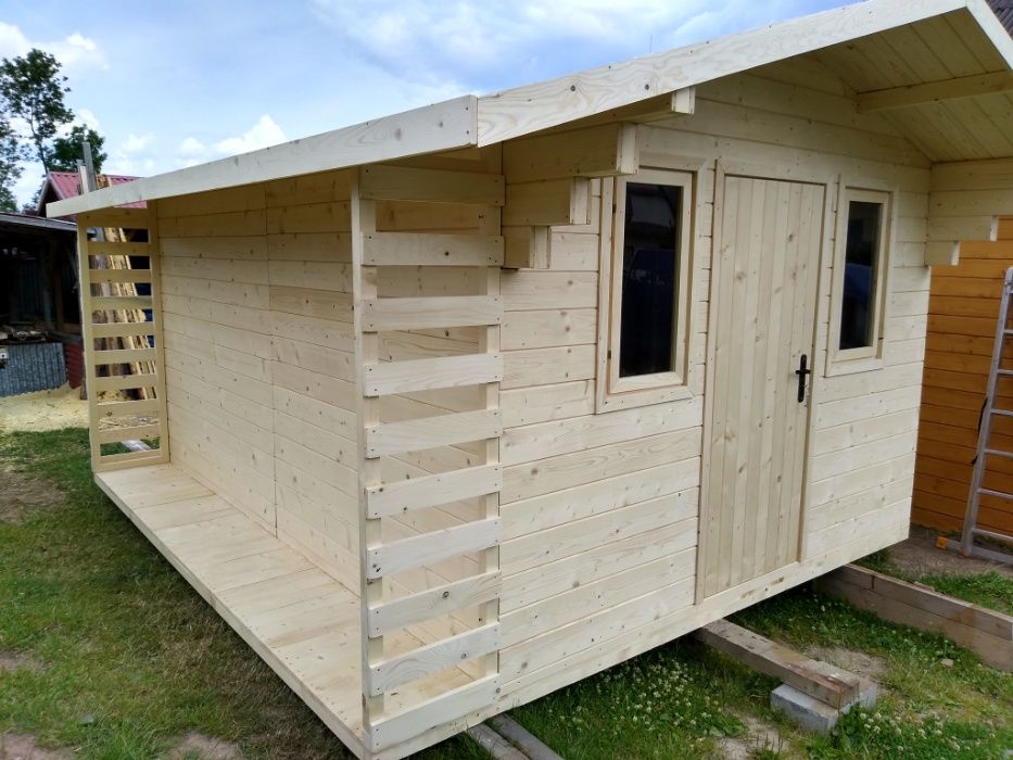TANIO!! Dom domek drewniany drewutnia ogrodowy Wiata Altana garaż
