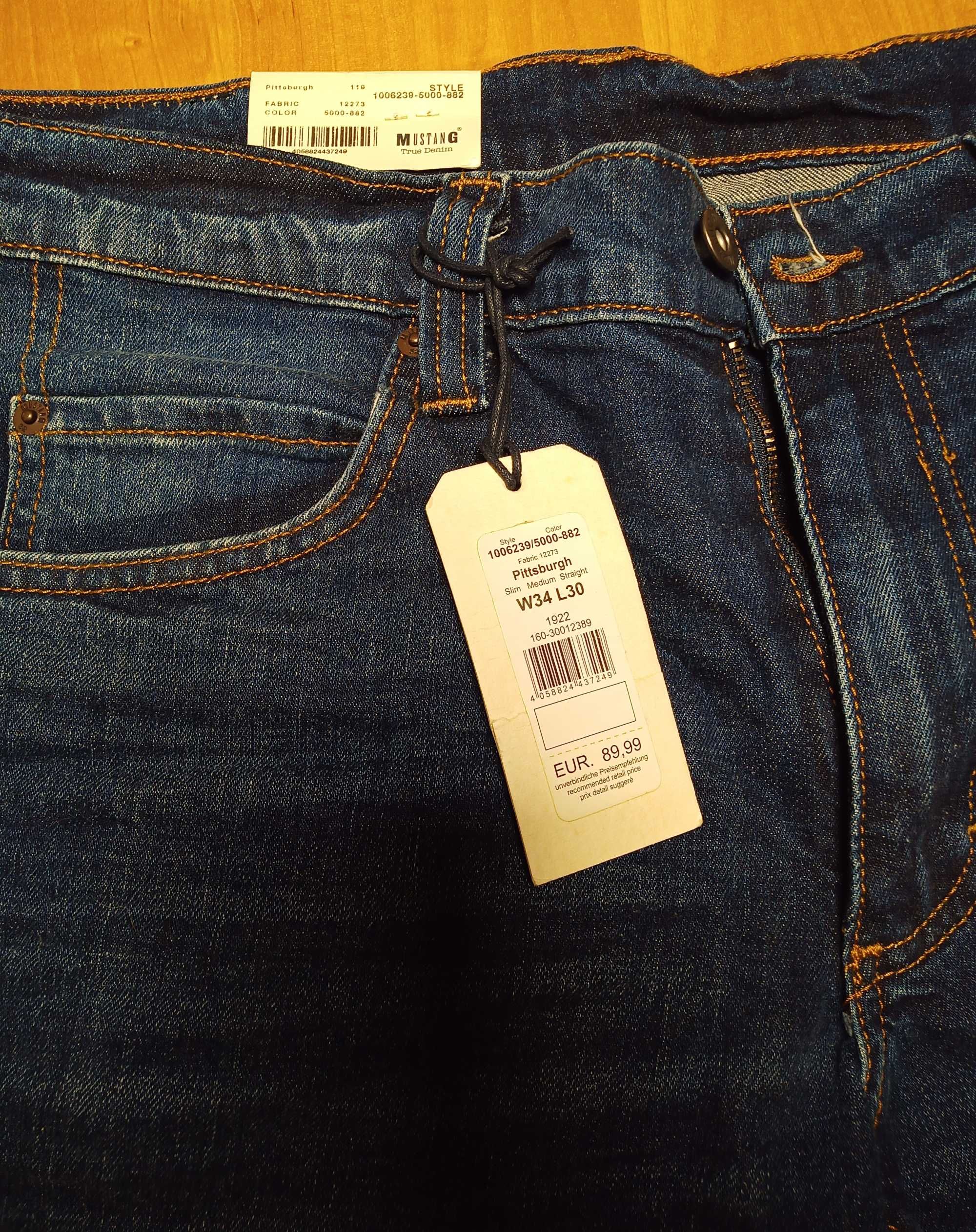 Spodnie yeans MUSTANG TRUE DENIM Oryginal, roz. W34 L30