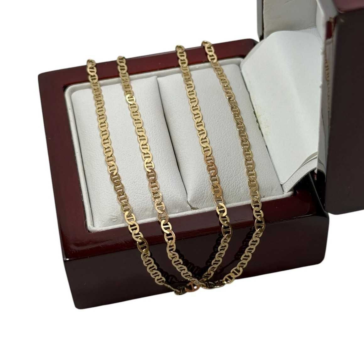 Wyjątkowy złoty łańcuszek gucci 7,13 G 585 55 CM