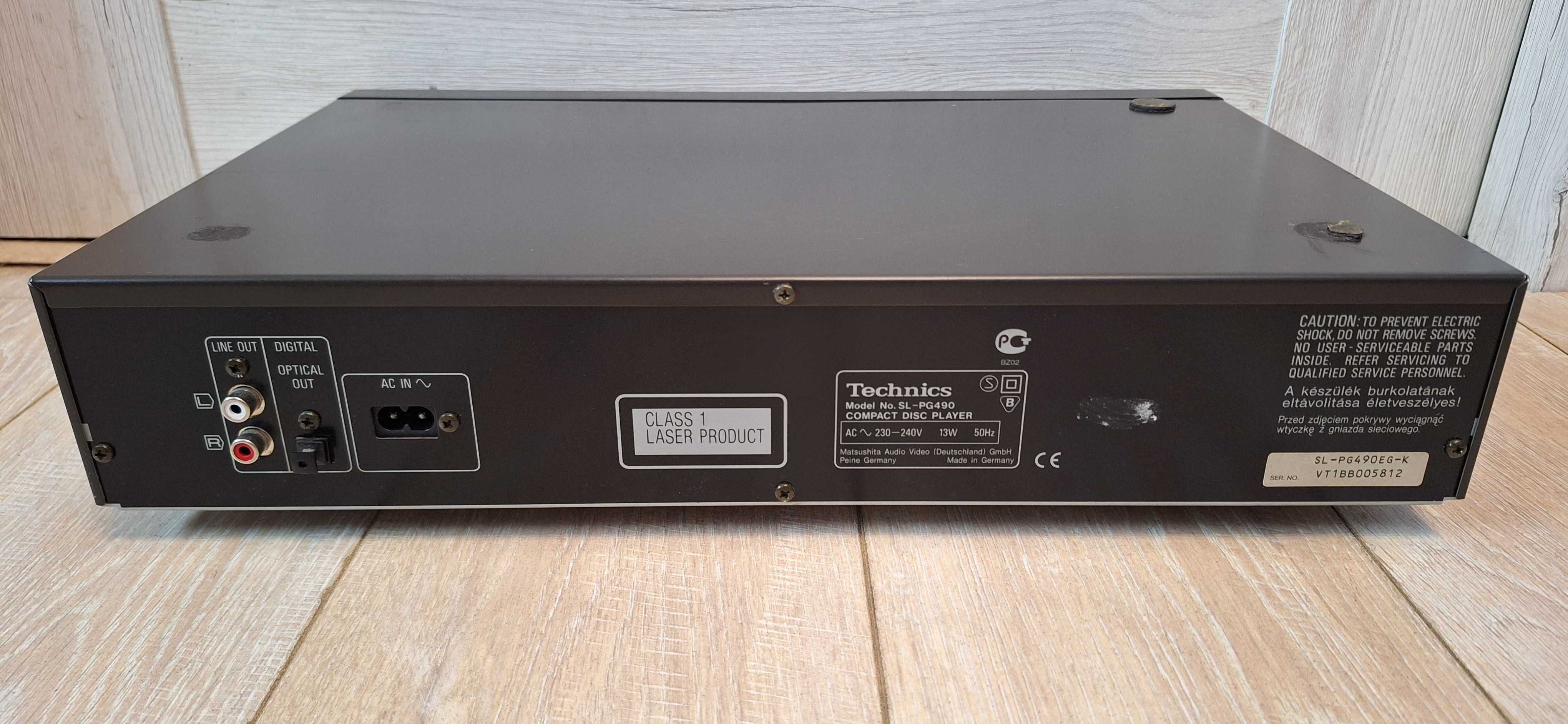 Odtwarzacz CD Technics SL-PG 490+ Przewody OKAZJA Sprawny ! POLECAM !