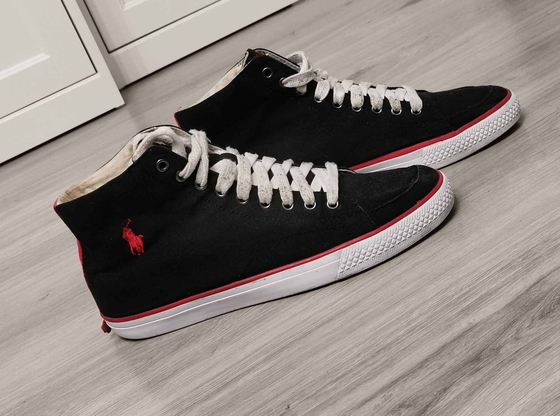 Buty trampki Polo Ralph Lauren tenisówki za kostkę rozmiar 45 black