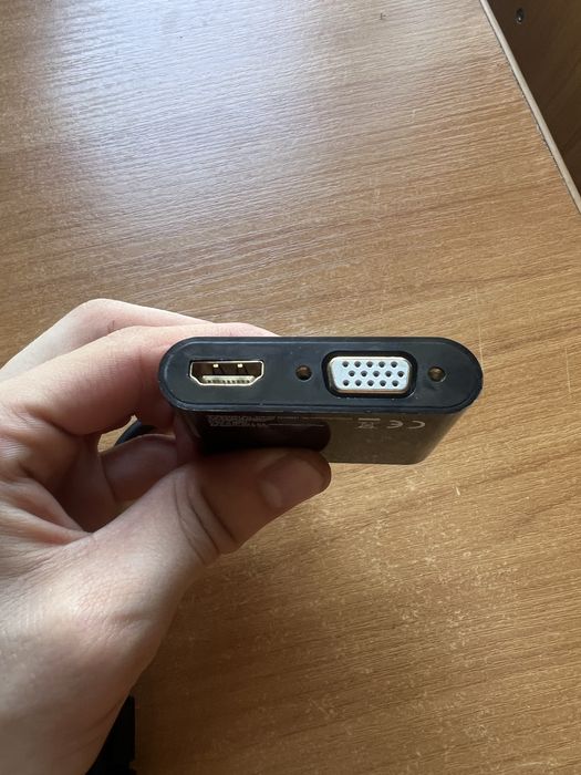 Адаптер-переходник VGA на HDMI/VGA+Аудио 3,5мм (A-VGA-HDMI-02)