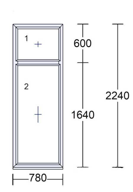 Okno 78 x 224 - trzy szyby - BIAŁE - NOWE