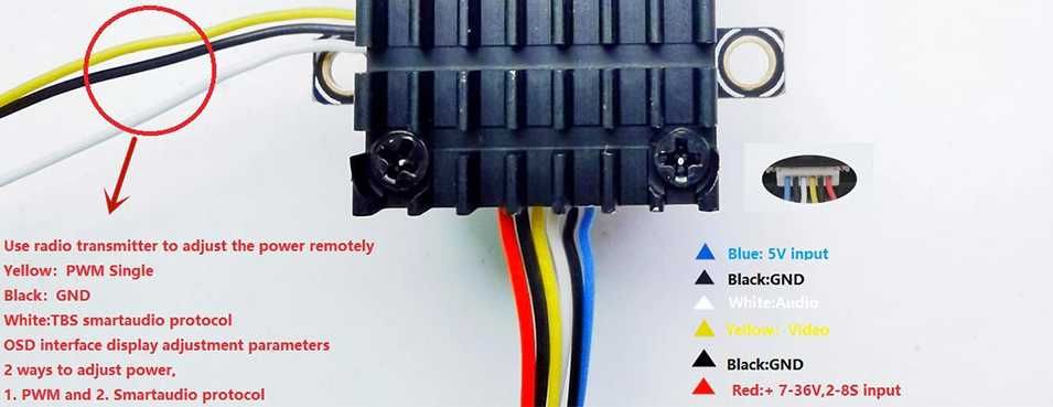 Відеопередавачь  до дрона VTX TS582000 5,8G 2W