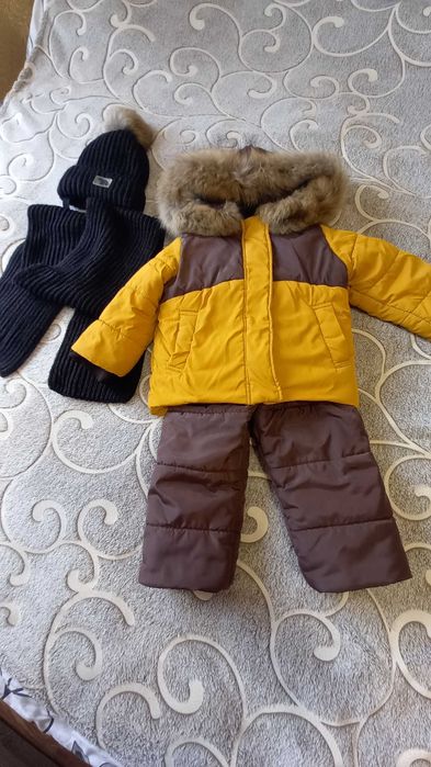 КОМПЛЕКТ  комбінезон для хлопчика 86-92р+ шапка та шарф
