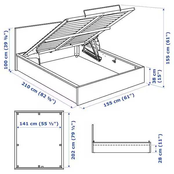 Łóżko IKEA Malm z pojemnikiem białe 140x200 Nowe w kartonach ! okazja