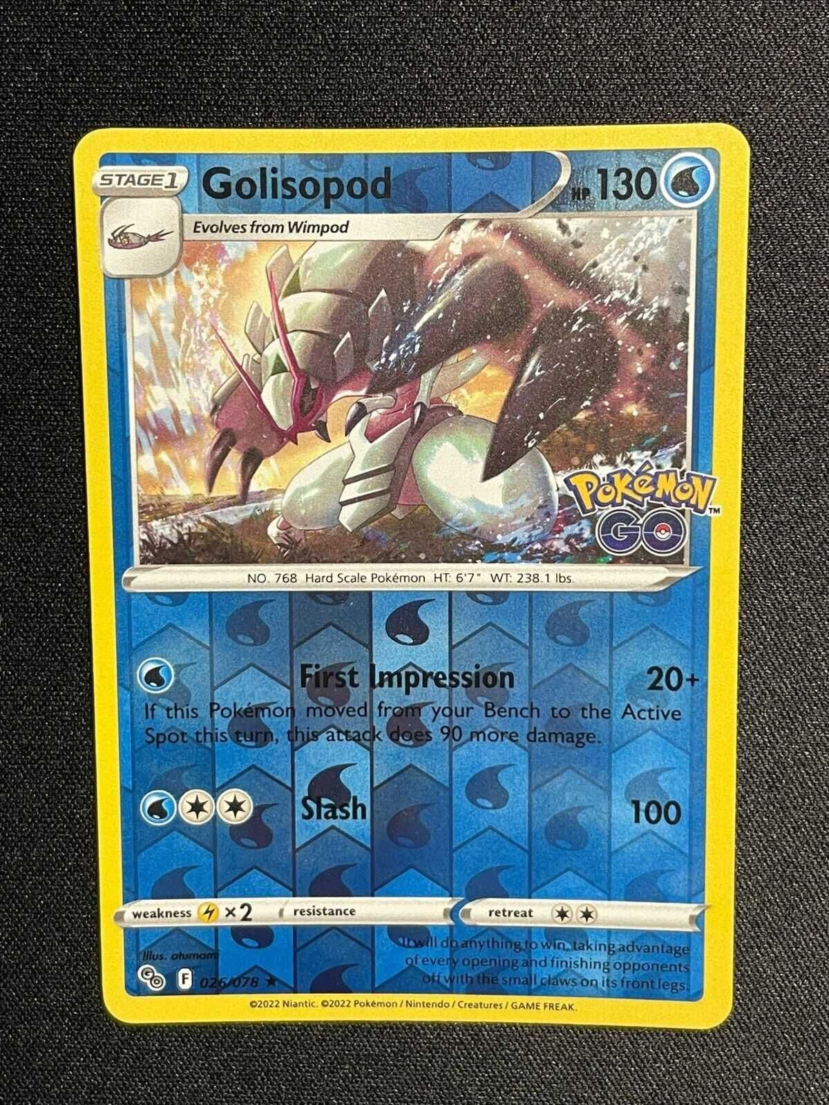 Carta Pokémon GO Golisopod 26/78