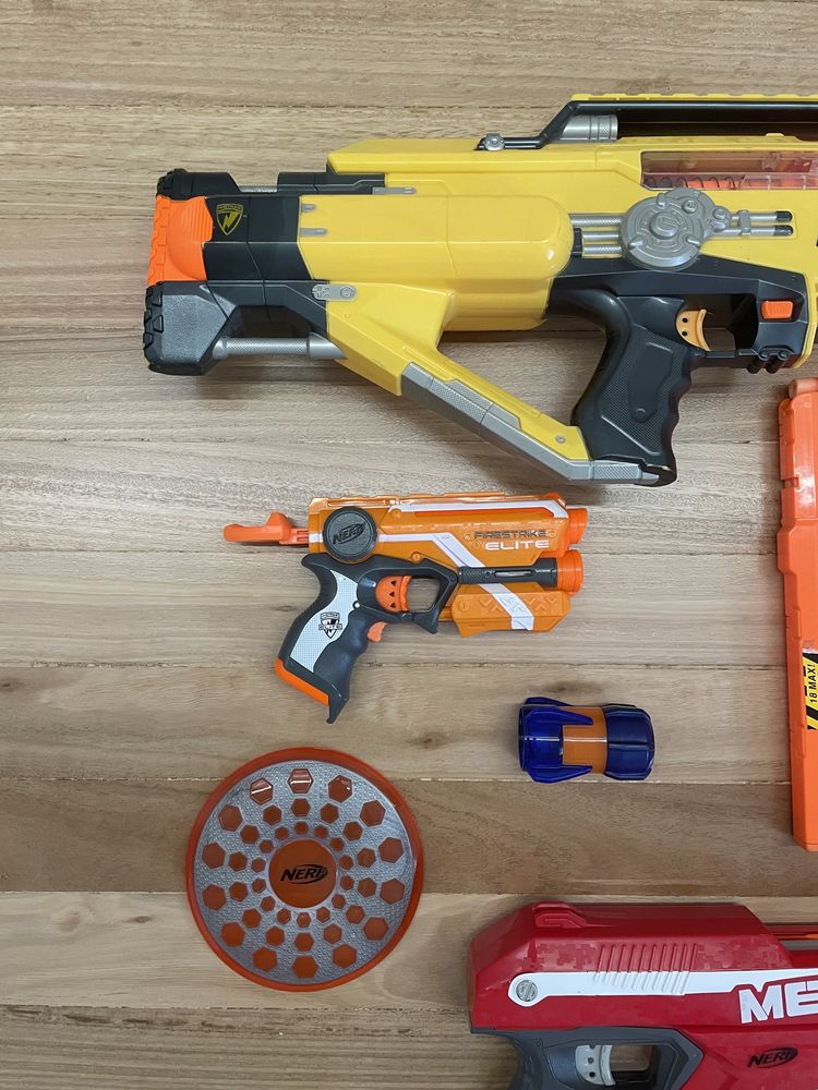 Conjunto 4 nerf + acessorios