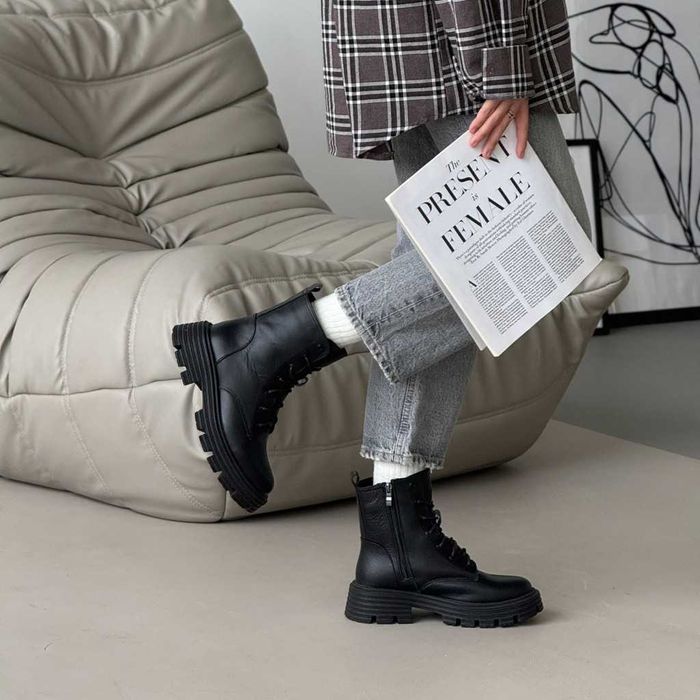 Зимові шкіряні черевики, зимние кожаные ботинки, берці берцы 36-41р