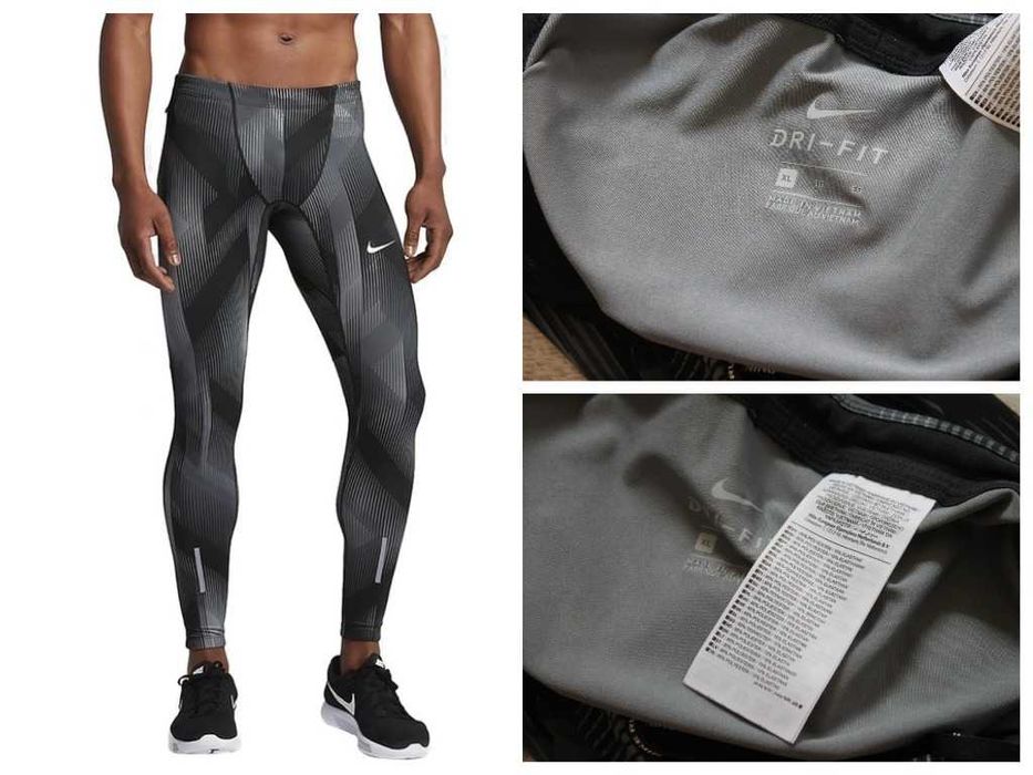 Мужские лосины-тайтсы Nike Running Оригинал М-Л для бега спортзала