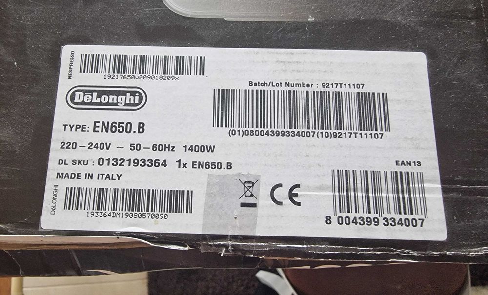 Ekspres DELONGHI  model EN650.B - OKAZJA !!!